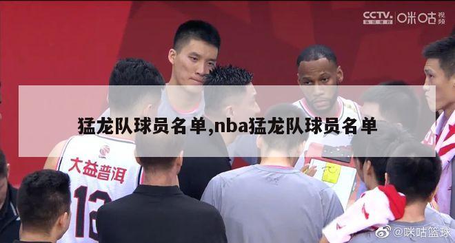 猛龙队球员名单,nba猛龙队球员名单